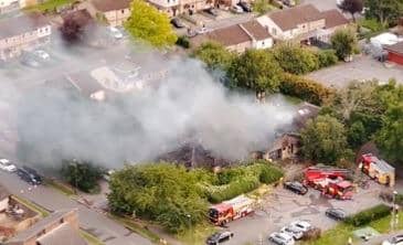Drone footage of the fire, picture from Richard Crouch (Dronepix)