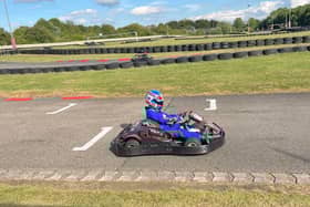 Gillen on the International karting circuit at Daytona Milton Keynes