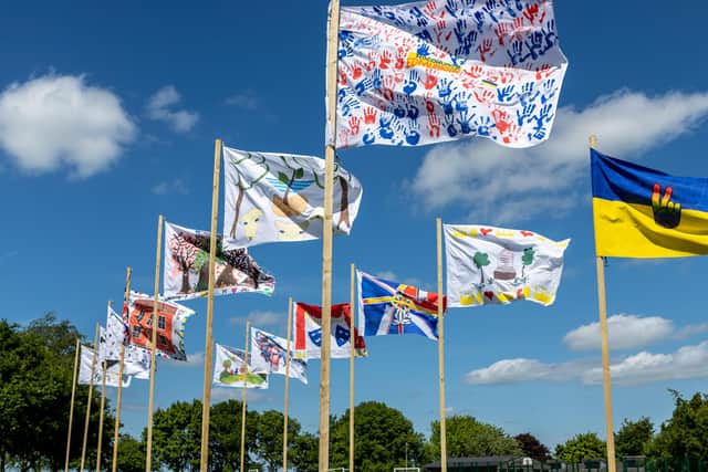 More of the flags, photo by Victoria Timms