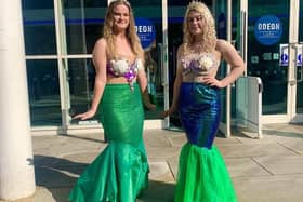 The mermaids outside Aylesbury Odeon