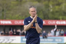 Kevin Wilkin was satisfied with a solid start from his Brackley Town team ahead of two tough-looking away matches. Picture by Glenn Alcock