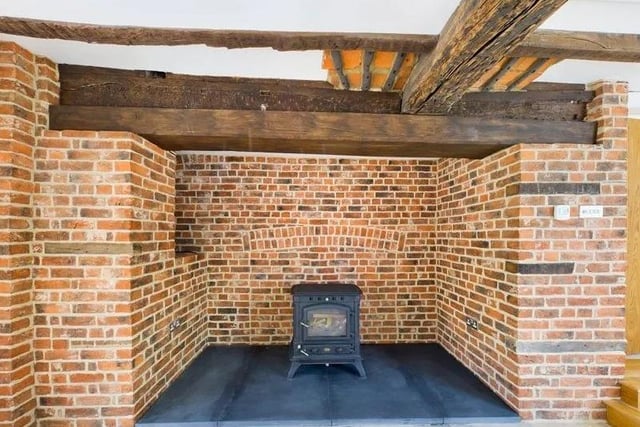 The walk-in fireplace