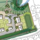 An artist's impression of what the 42-home site could look like