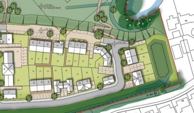 An artist's impression of what the 42-home site could look like