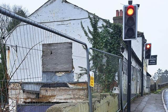 The White Lion is being stabilised after being bought by a local builder who hopes to bring the building back to life.