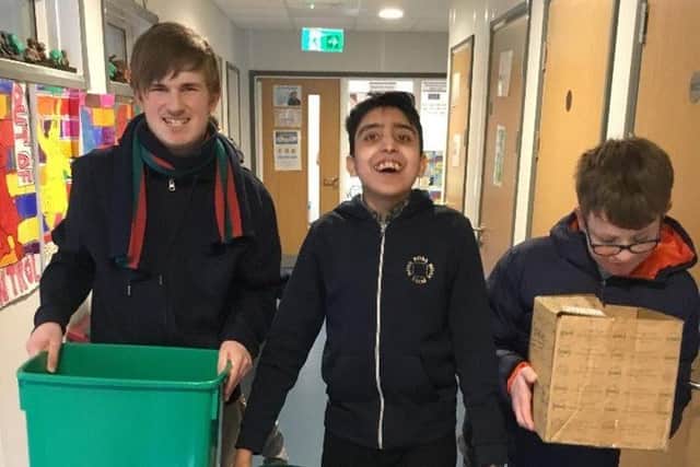 Stony Dean students lead the charge on the school’s recycling efforts.