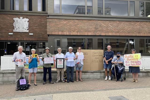 Campaigners outside High Wycombe Magistrates Court