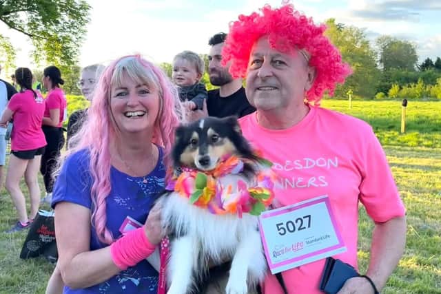 It was chance to dress up for these runners and their pet at Race for Life Aylesbury