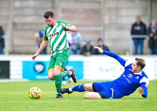 Action from Saturday's draw with Bedford Town. Photo by Mike Snell.