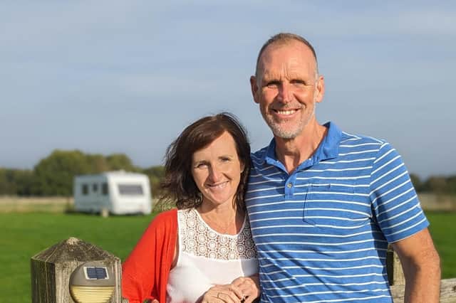 James and Jo Dell at their campsite