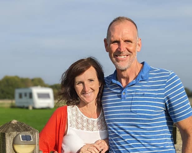 James and Jo Dell at their campsite
