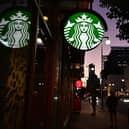 Starbucks logo (Photo by FREDERIC J. BROWN/AFP via Getty Images)