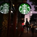 Starbucks logo (Photo by FREDERIC J. BROWN/AFP via Getty Images)