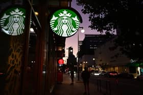 Starbucks logo (Photo by FREDERIC J. BROWN/AFP via Getty Images)