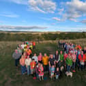 Campaigners form a human U-turn with Mid Buckinghamshire MP Greg Smith at the junction of Shootacre Lane and Picts Lane in Princes Risborough Image: BANG