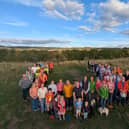 Campaigners form a human U-turn with Mid Buckinghamshire MP Greg Smith at the junction of Shootacre Lane and Picts Lane in Princes Risborough Image: BANG