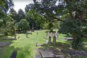 Tombstones outside St Mary's Church in Aylesbury