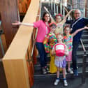Tony White with actors in the production