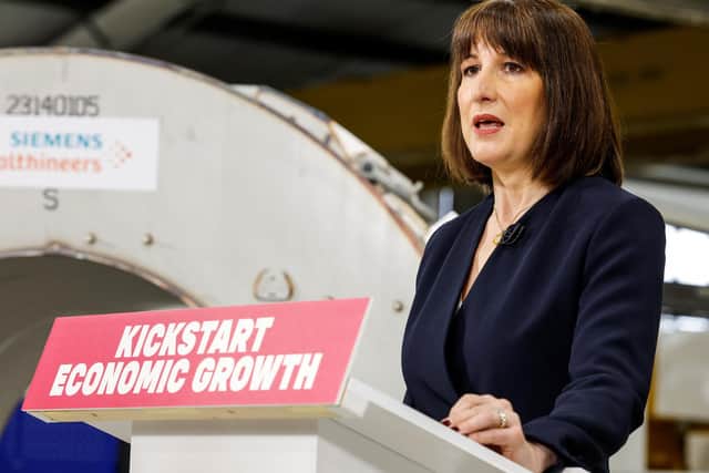 Rachel Reeves delivers a speech on economic growth for Britain on 29 January. (Photo by Peter Cziborra - WPA Pool/Getty Images)