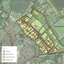 The plans of the village, Marshcroft, which have been submitted to the council