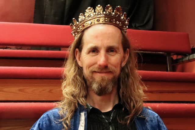 Actor Andrew Peter Shaw with Bucks Spark Award for Best Cultural Event. Andrew played Richard II in Unbound Theatre's Buckinghamshire Shakespeare Festival tour.