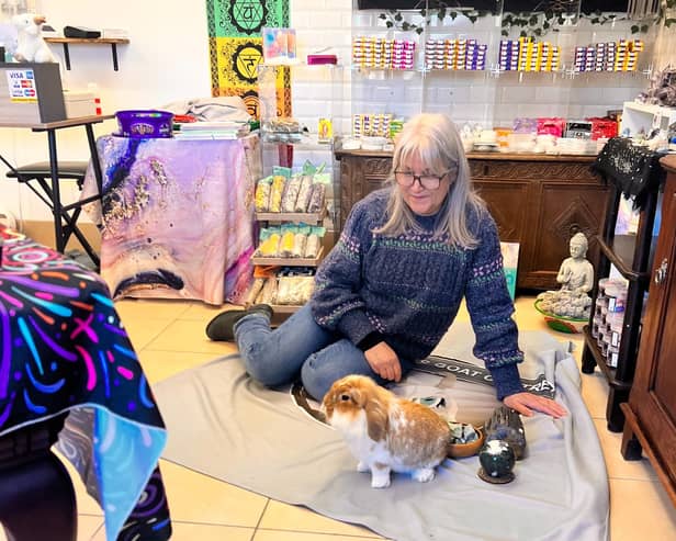Ayshe with Xylo the rabbit, photo from Animal News Agency