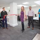 Katie Knott, centre manager on ribbon-cutting duty at Regent House