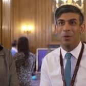 Ellen White with Prime Minister Rishi Sunak, and Beth Mead, from Sky Sports News