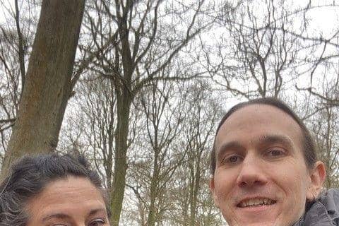 Laura (left) is Dave's inspiration for running the London Marathon.
