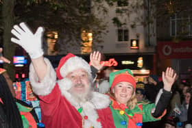 Santa left his Grotto to take part in parade, photo from Phil Richards Photography