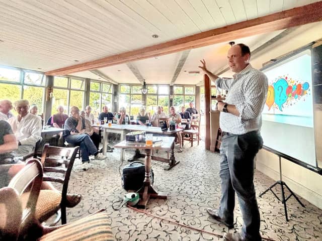 Greg Smith spoke with residents