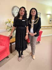 (L) Deepth Jose, Home Manager & (R) Mayor of Alyesbury, Nidhi Mehta
