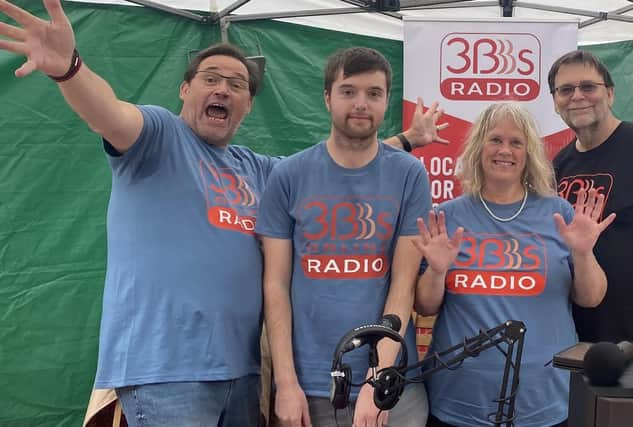 From left: 3Bs presenters Robert Steel, Matt Hanger, Diana Blamires and founder Keith Lewis at Buckingham Bandjam