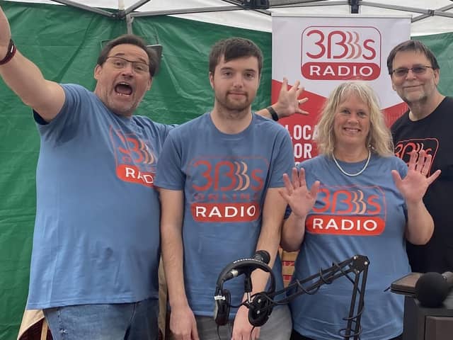 From left: 3Bs presenters Robert Steel, Matt Hanger, Diana Blamires and founder Keith Lewis at Buckingham Bandjam