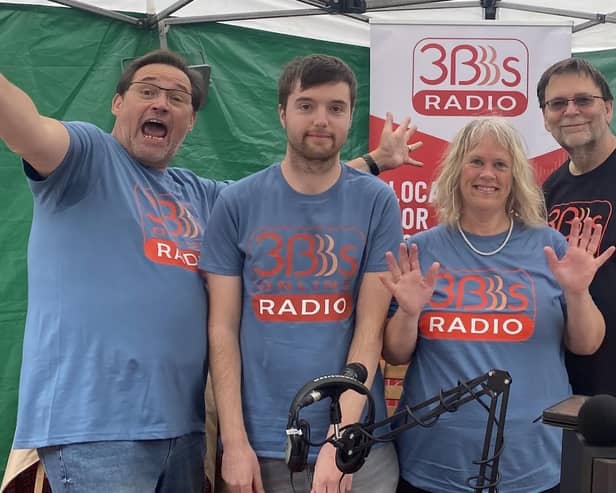 From left: 3Bs presenters Robert Steel, Matt Hanger, Diana Blamires and founder Keith Lewis at Buckingham Bandjam