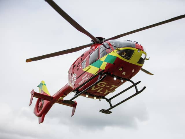 One of the Air ambulances sent to people in need
