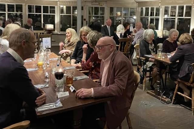 The Friends' Christmas dinner at The Old Thatched Inn at Adstock