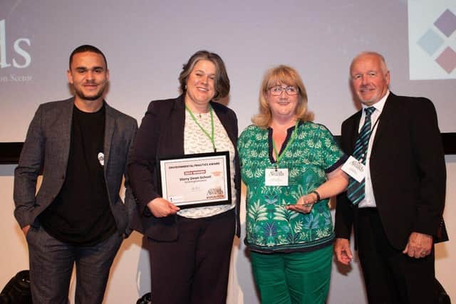 BBC’s Ashley John-Baptiste, with Stony Dean's Claire Medland and Jackie Dwyer and sponsor David Bly