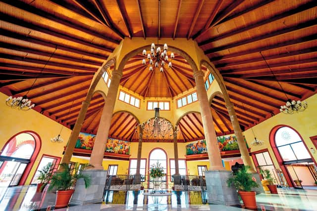 The impressive reception area at the Bahia Principe Sunlight Costa Adeje