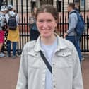 Lydia outside Buckingham Palace 