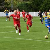 Goalscorer Alfie Anderson in action during Saturday's win.