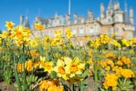 Visitors can enjoy the manor's stunning grounds.