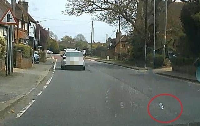 Dashcam footage from the incident in Aylesbury