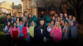 Claudia Winkleman with The Traitors series three contestants