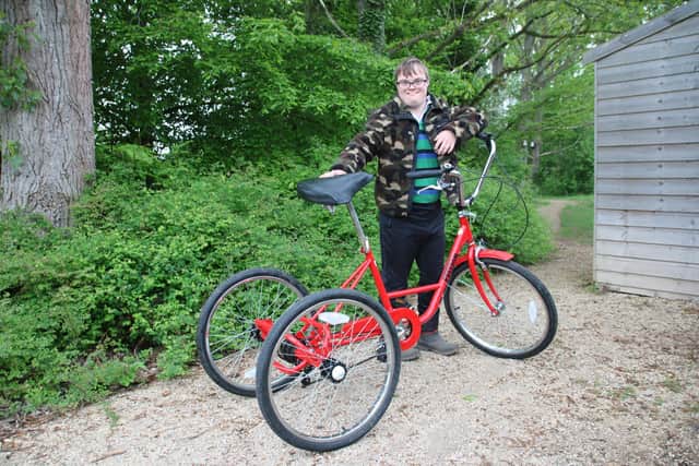 A Furze Down pupil with one of the trikes