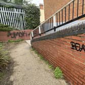 One of many examples of graffiti found in Aylesbury