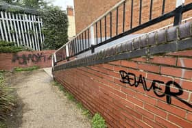 One of many examples of graffiti found in Aylesbury