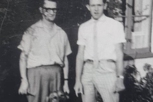 Brian with his father in the 1950s