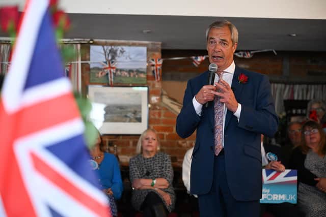 Nigel Farage in Winslow. Photo from Stuart Mitchell