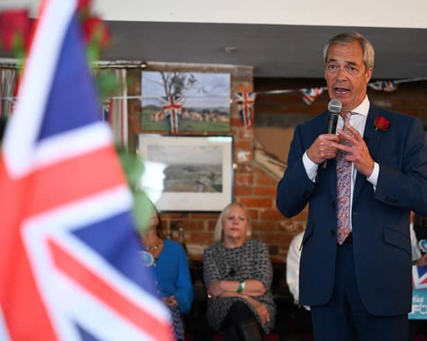 Nigel Farage in Winslow. Photo from Stuart Mitchell